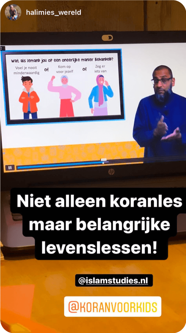 Instagram-story van een ouder over Koran voor Kids (3)