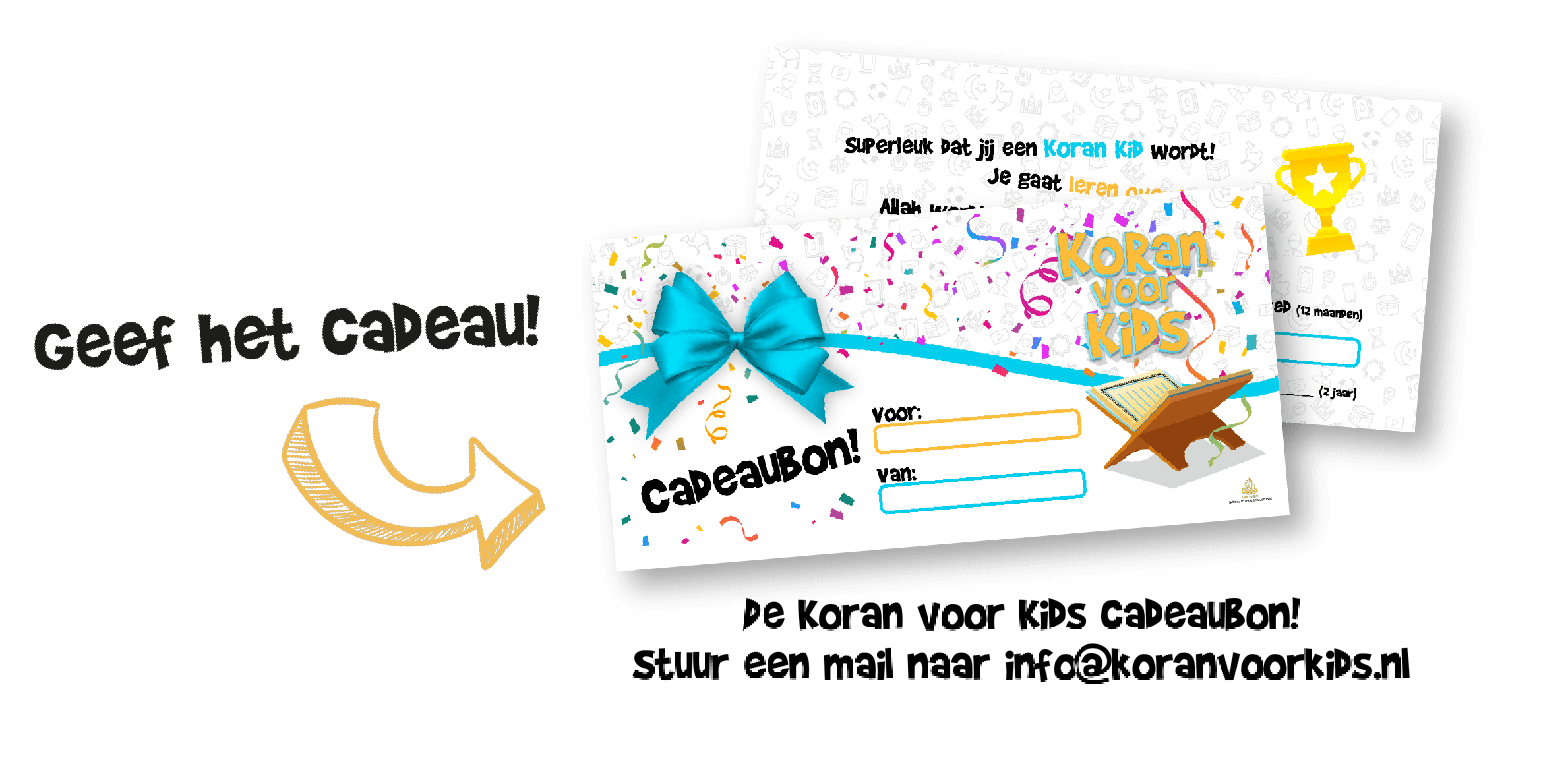 Geef het cadeau! De Koran voor Kids cadeaubon – stuur een mail naar info@islamstudies.nl